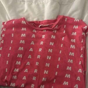 Marni Red Logo Pattern Tee